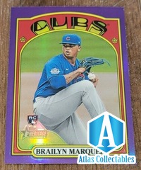 2021 Topps Heritage High Number Rookie #598 BRAILYN MARQUEZ RC Purple Refractor